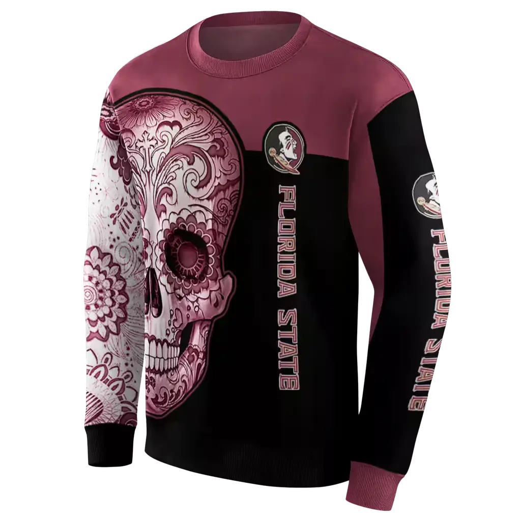 florida state seminoles sugar skull garnet black hoodie new arrival florida state seminoles sugar skull garnet black hoodie new arrival