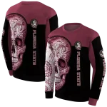 florida state seminoles sugar skull garnet black hoodie best selling