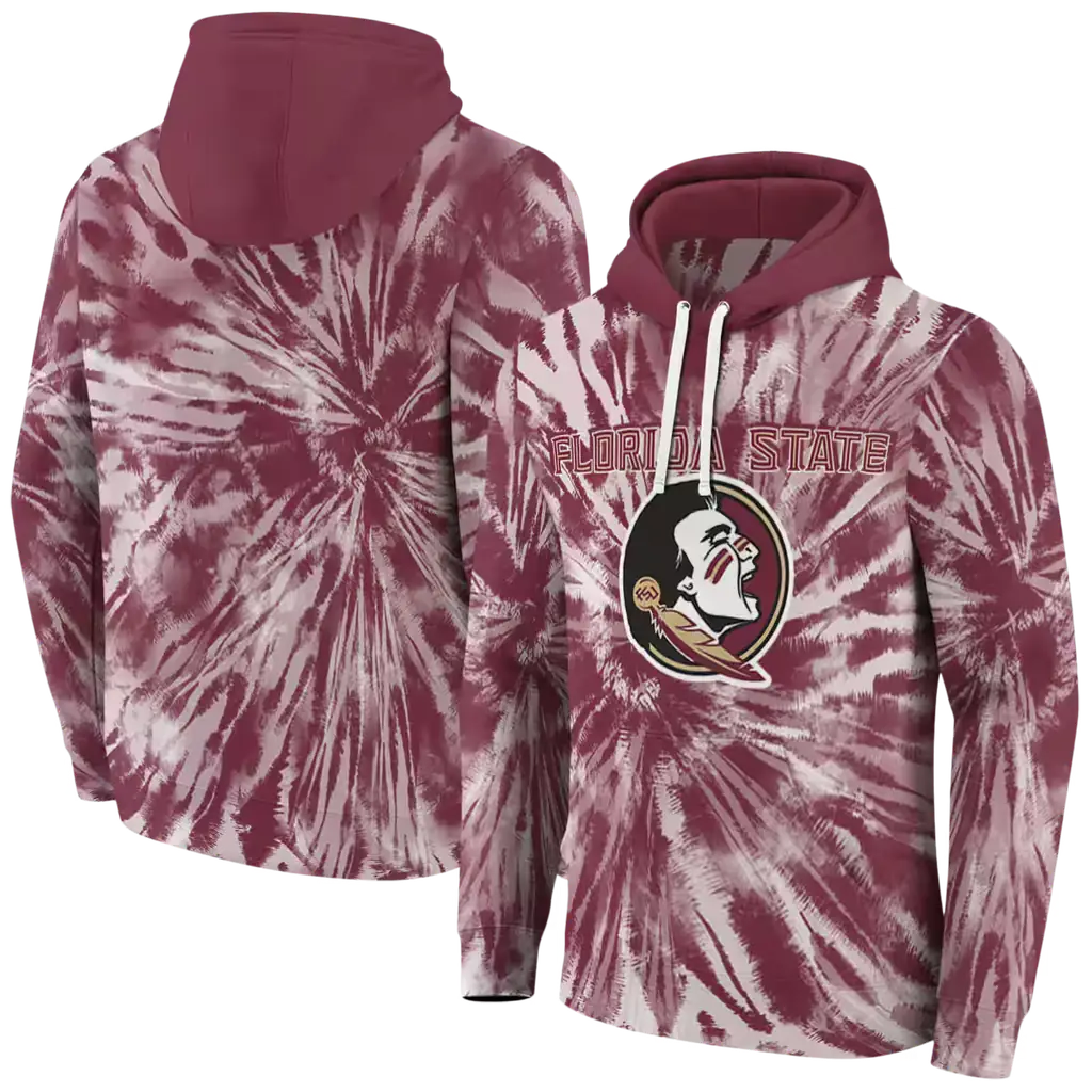 florida state seminoles tie dye pattern garnet hoodie fashion forward florida state seminoles tie dye pattern garnet hoodie fashion forward