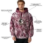 florida state seminoles tie dye pattern garnet hoodie best selling