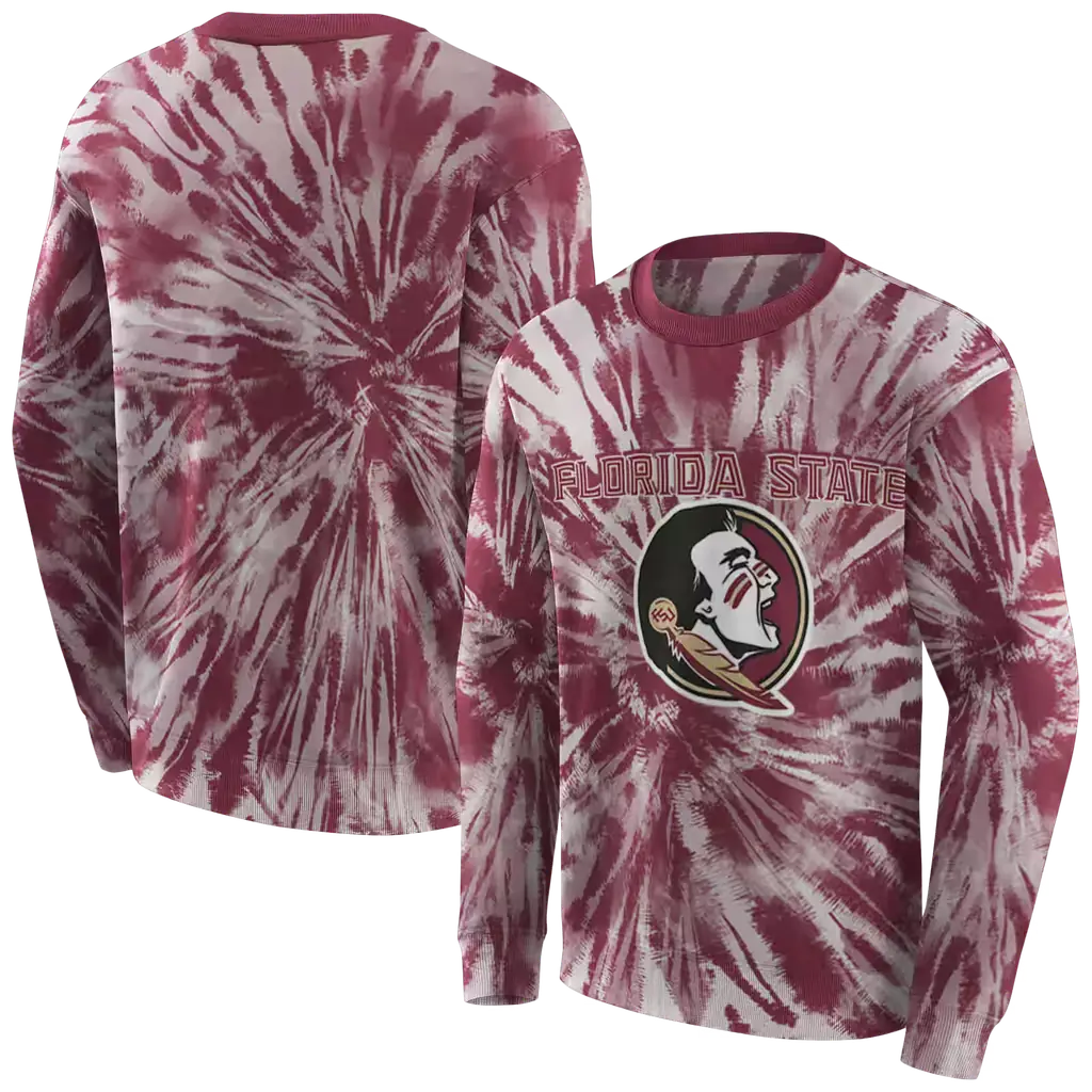 florida state seminoles tie dye pattern garnet hoodie premium grade florida state seminoles tie dye pattern garnet hoodie premium grade