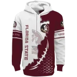florida state seminoles triangular pattern garnet white hoodie best selling