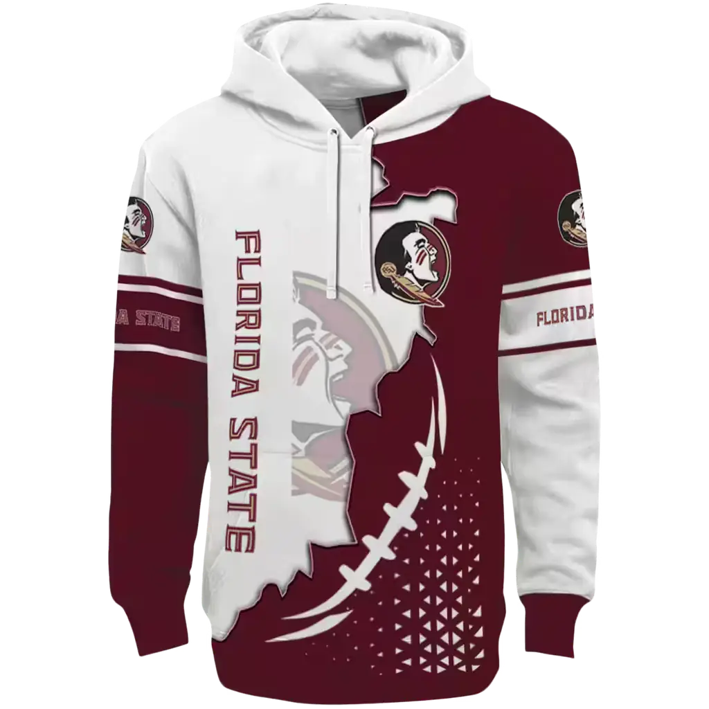 florida state seminoles triangular pattern garnet white hoodie best selling florida state seminoles triangular pattern garnet white hoodie best selling