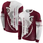 florida state seminoles triangular pattern garnet white hoodie best selling