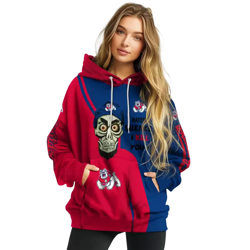 fresno state bulldogs achmed skull red hoodie high quality fresno state bulldogs achmed skull red hoodie high quality