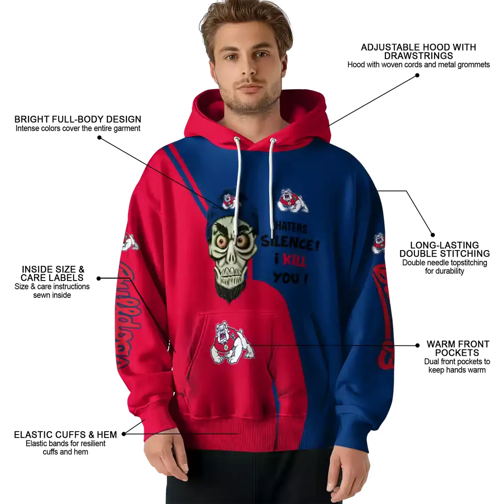 fresno state bulldogs achmed skull red hoodie latest model fresno state bulldogs achmed skull red hoodie latest model