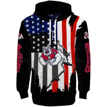 fresno state bulldogs american pride black hoodie best selling