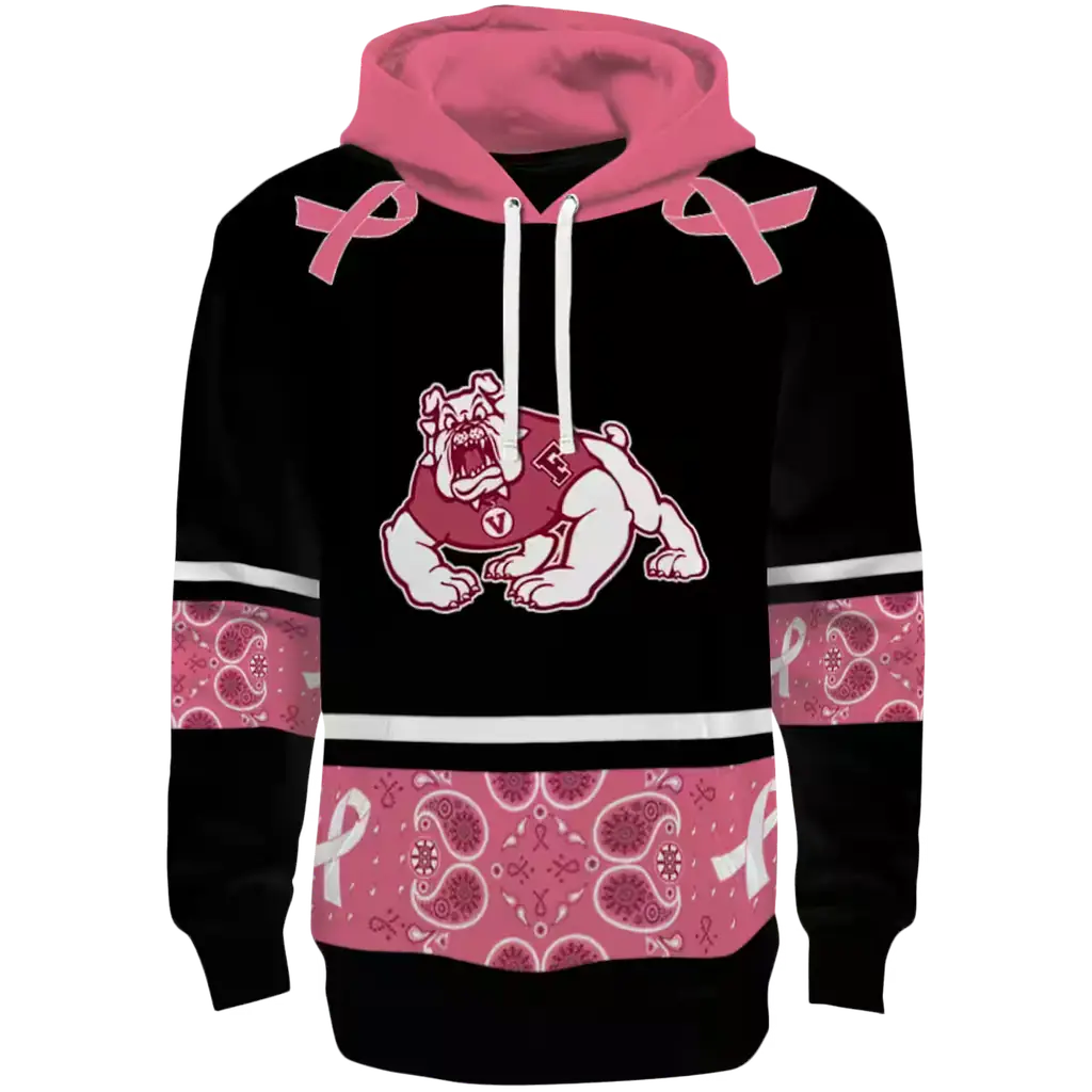fresno state bulldogs awareness ribbon black pink hoodie best selling fresno state bulldogs awareness ribbon black pink hoodie best selling