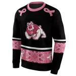 fresno state bulldogs awareness ribbon black pink hoodie best selling