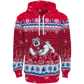 fresno state bulldogs christmas trees red hoodie best selling