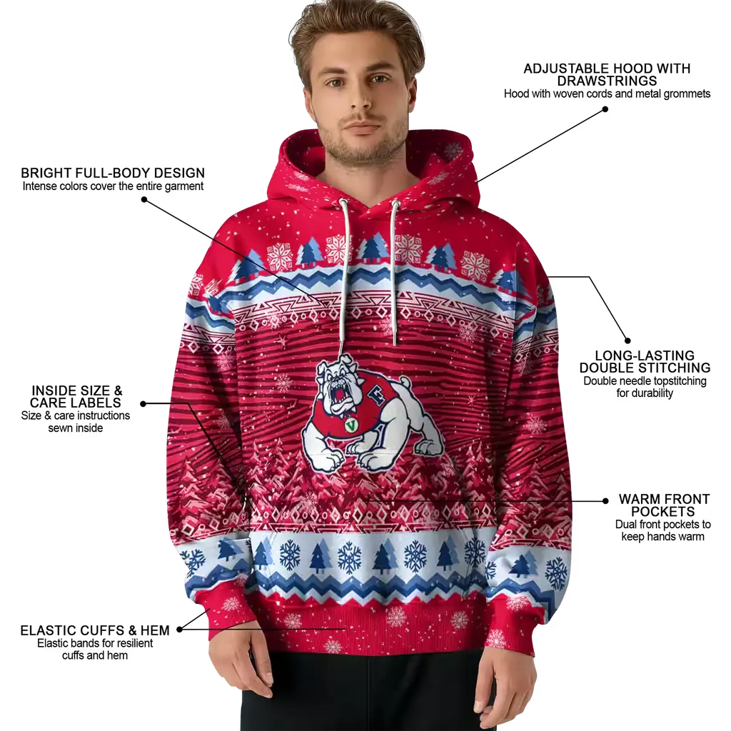 fresno state bulldogs christmas trees red hoodie latest model fresno state bulldogs christmas trees red hoodie latest model