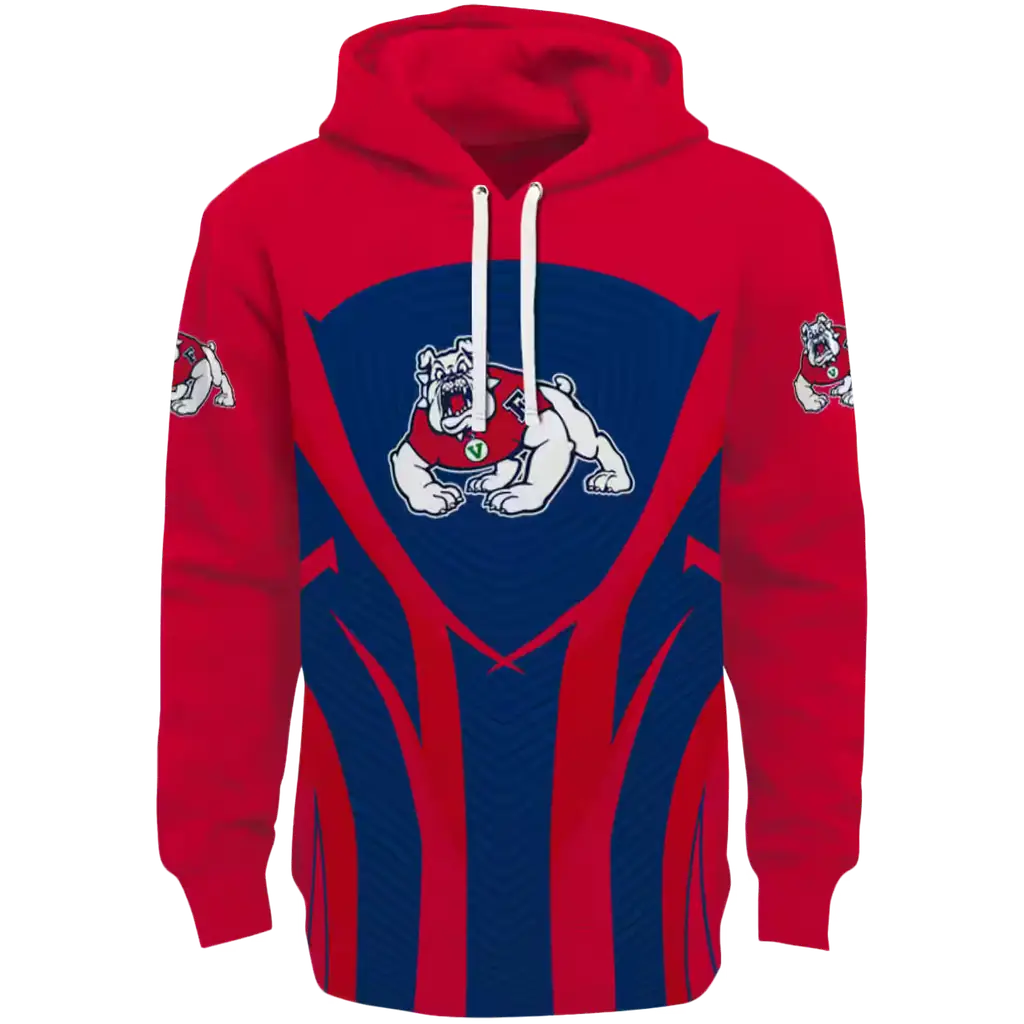 fresno state bulldogs concentric lines red black hoodie best selling fresno state bulldogs concentric lines red black hoodie best selling