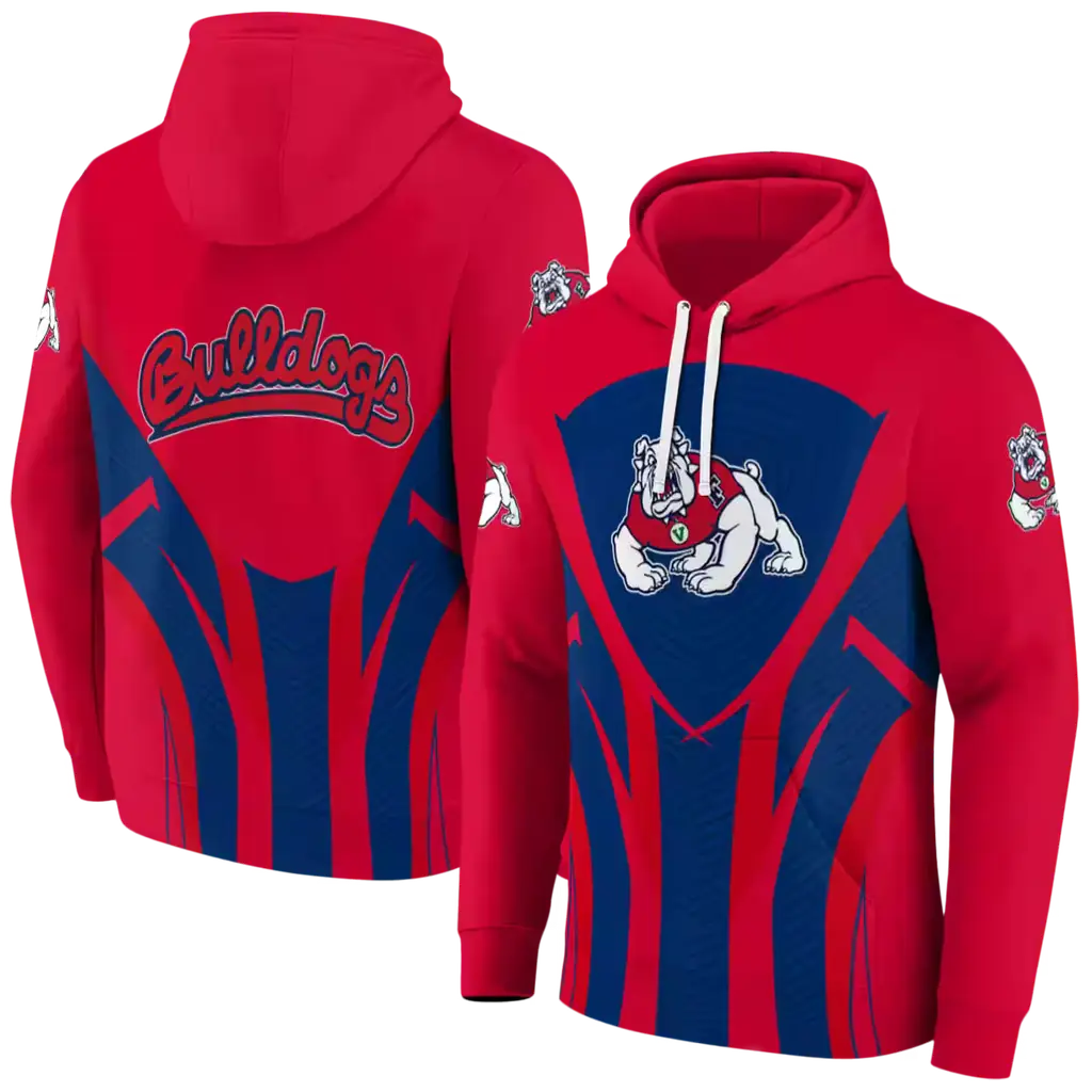 fresno state bulldogs concentric lines red black hoodie fashion forward fresno state bulldogs concentric lines red black hoodie fashion forward
