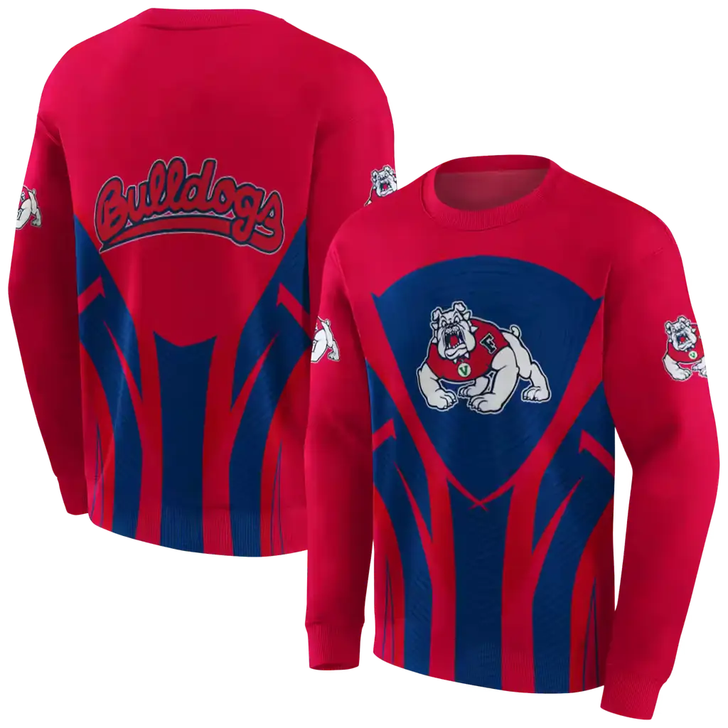 fresno state bulldogs concentric lines red black hoodie premium grade fresno state bulldogs concentric lines red black hoodie premium grade
