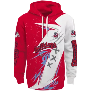 fresno state bulldogs dynamic slash red white hoodie best selling