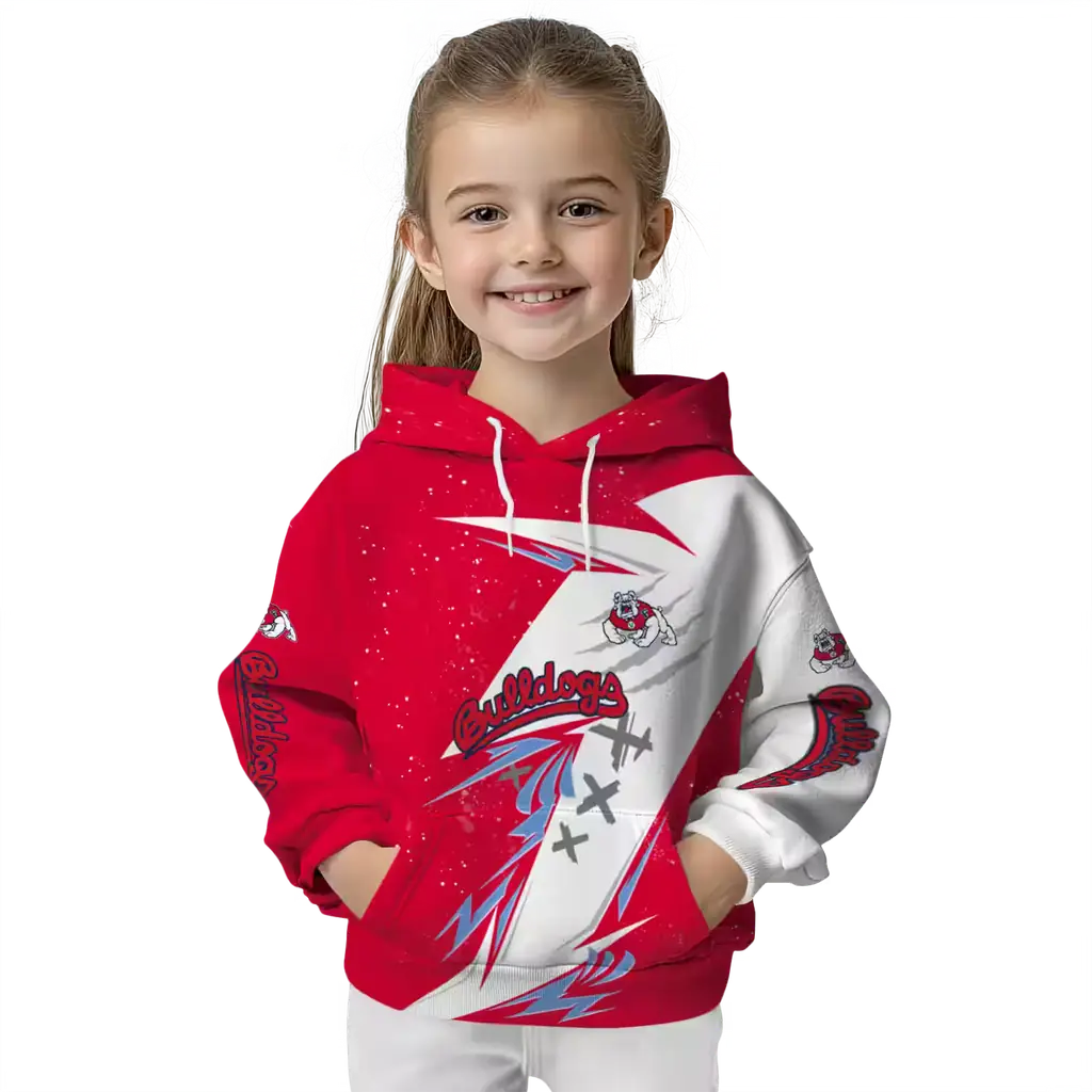 fresno state bulldogs dynamic slash red white hoodie top rated fresno state bulldogs dynamic slash red white hoodie top rated