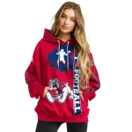 fresno state bulldogs football heartbeat red hoodie best selling