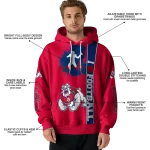 fresno state bulldogs football heartbeat red hoodie best selling