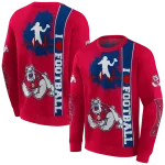 fresno state bulldogs football heartbeat red hoodie best selling