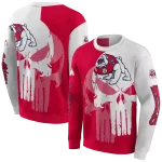 fresno state bulldogs graphic punisher red white hoodie best selling