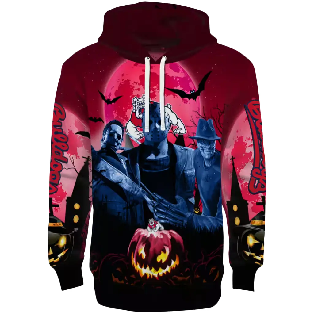 fresno state bulldogs halloween vibes red black hoodie best selling fresno state bulldogs halloween vibes red black hoodie best selling