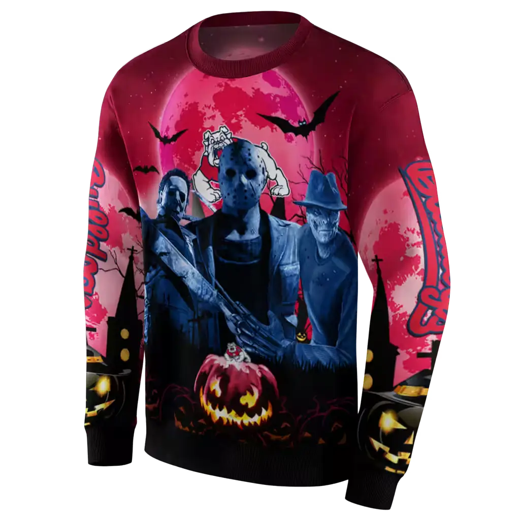 fresno state bulldogs halloween vibes red black hoodie new arrival fresno state bulldogs halloween vibes red black hoodie new arrival