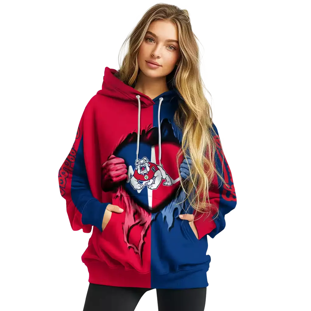 fresno state bulldogs heartbeat graphic red hoodie high quality fresno state bulldogs heartbeat graphic red hoodie high quality