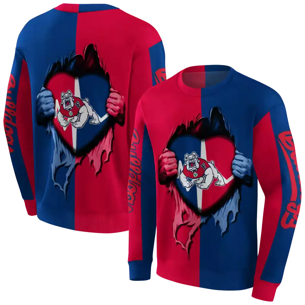 fresno state bulldogs heartbeat graphic red hoodie premium grade fresno state bulldogs heartbeat graphic red hoodie premium grade