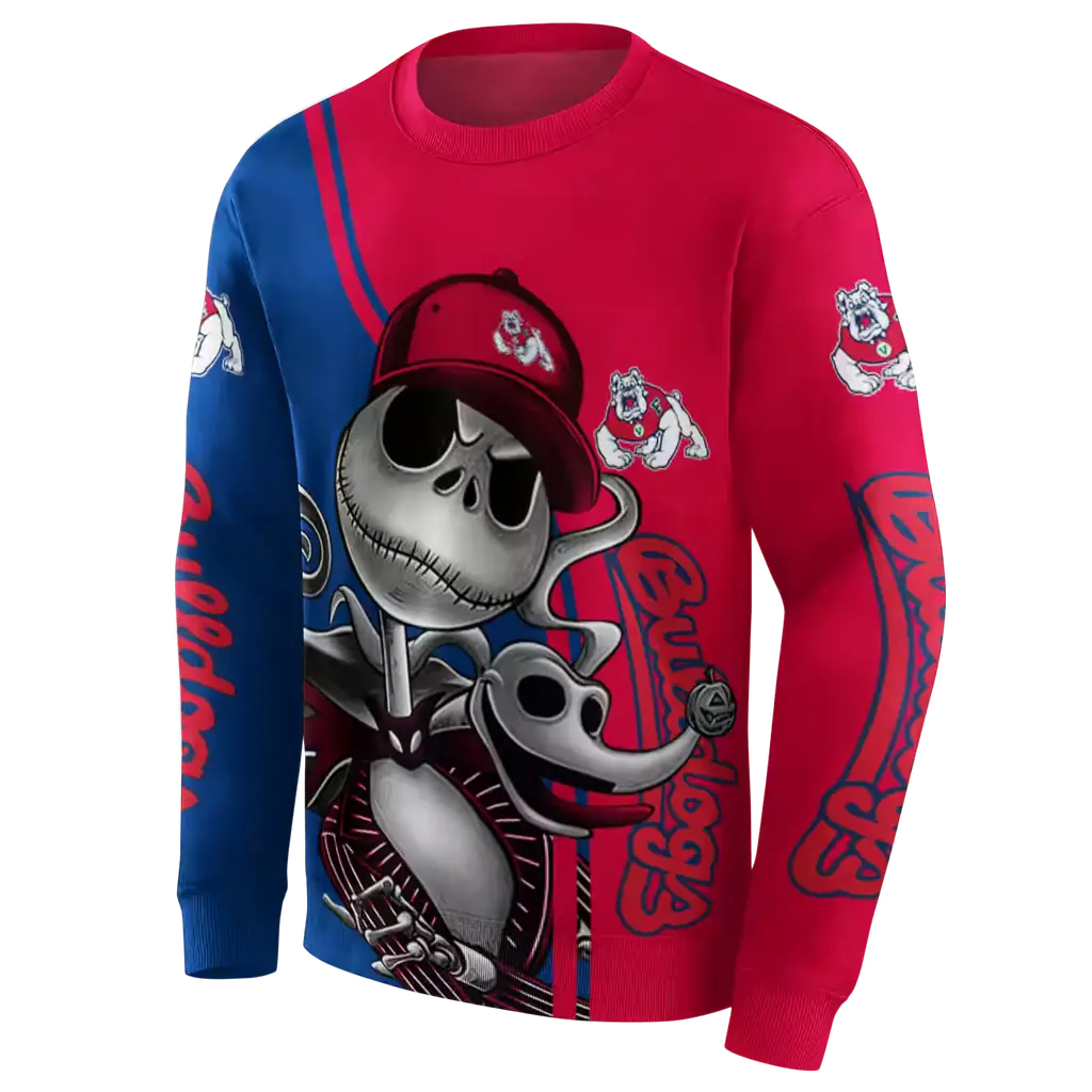 fresno state bulldogs jack skellington red hoodie new arrival fresno state bulldogs jack skellington red hoodie new arrival