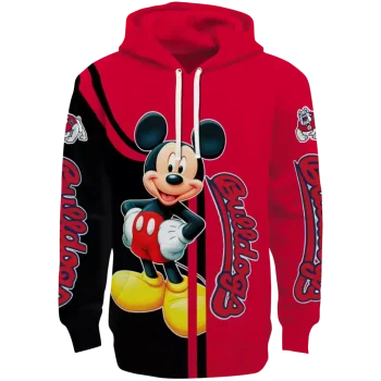 fresno state bulldogs mickey mouse red black hoodie best selling
