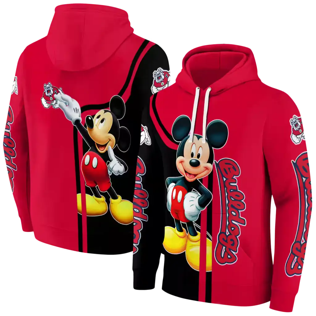 fresno state bulldogs mickey mouse red black hoodie fashion forward fresno state bulldogs mickey mouse red black hoodie fashion forward