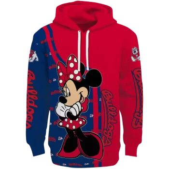 fresno state bulldogs minnie mouse red hoodie best selling