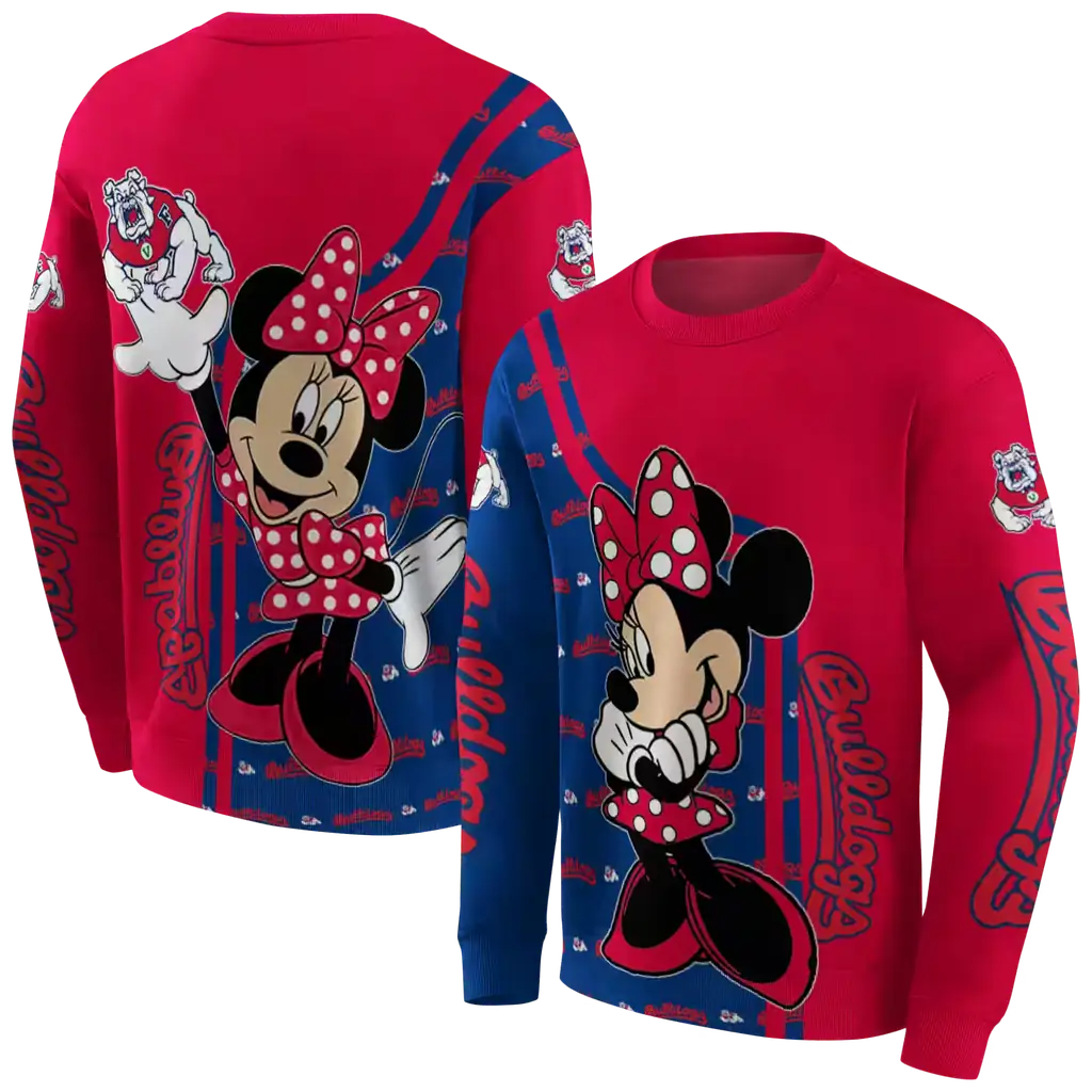 fresno state bulldogs minnie mouse red hoodie premium grade fresno state bulldogs minnie mouse red hoodie premium grade