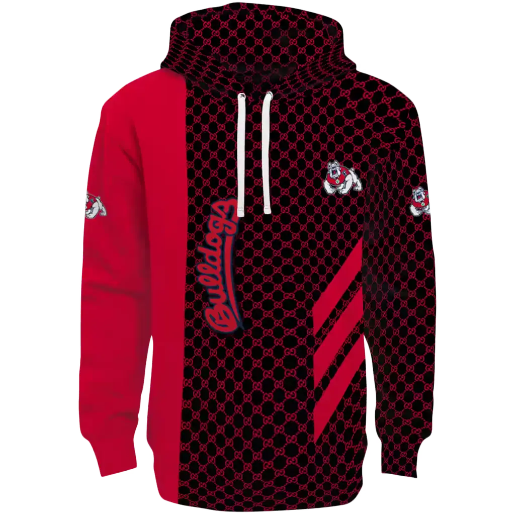fresno state bulldogs monogram pattern red hoodie best selling fresno state bulldogs monogram pattern red hoodie best selling