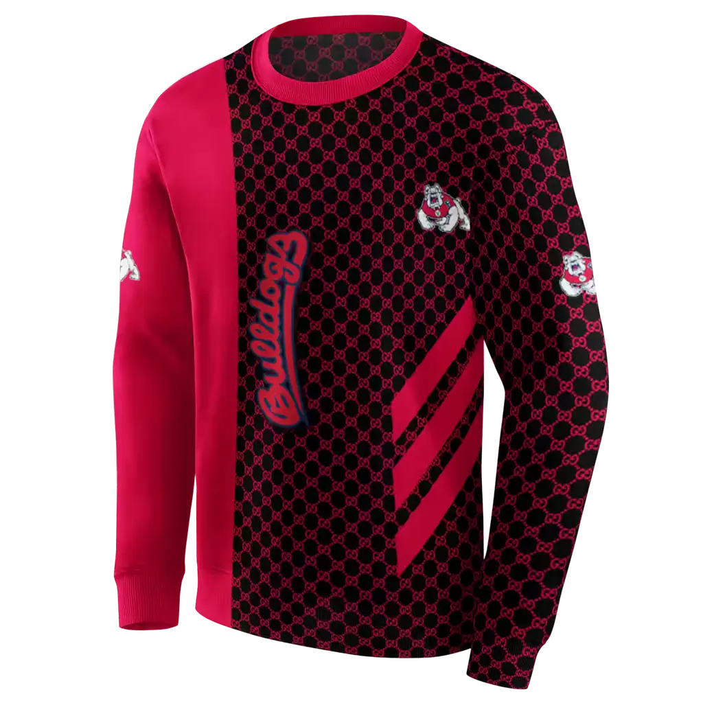 fresno state bulldogs monogram pattern red hoodie new arrival fresno state bulldogs monogram pattern red hoodie new arrival
