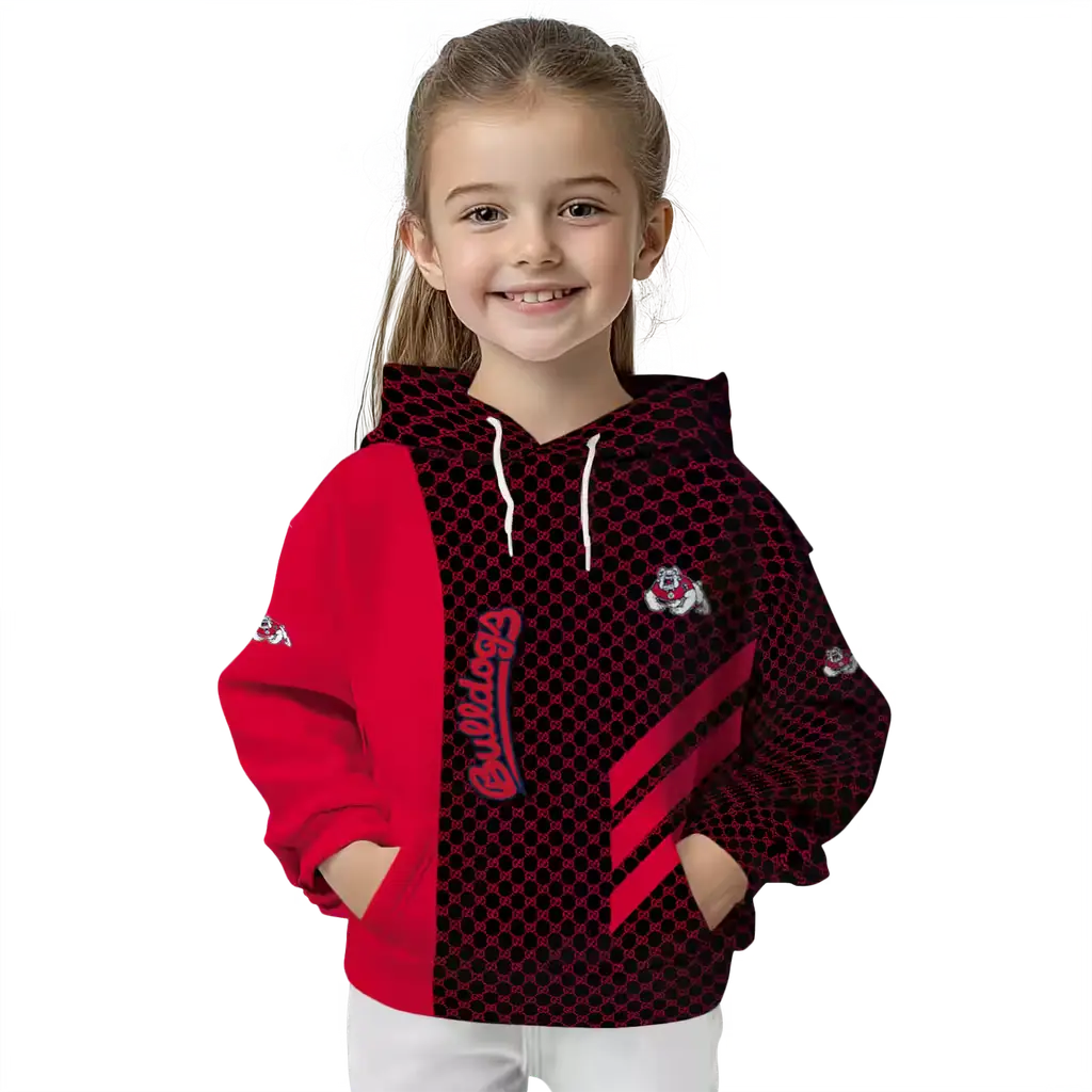 fresno state bulldogs monogram pattern red hoodie top rated fresno state bulldogs monogram pattern red hoodie top rated