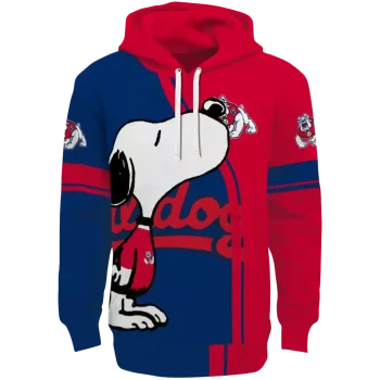 fresno state bulldogs playful snoopy red hoodie best selling