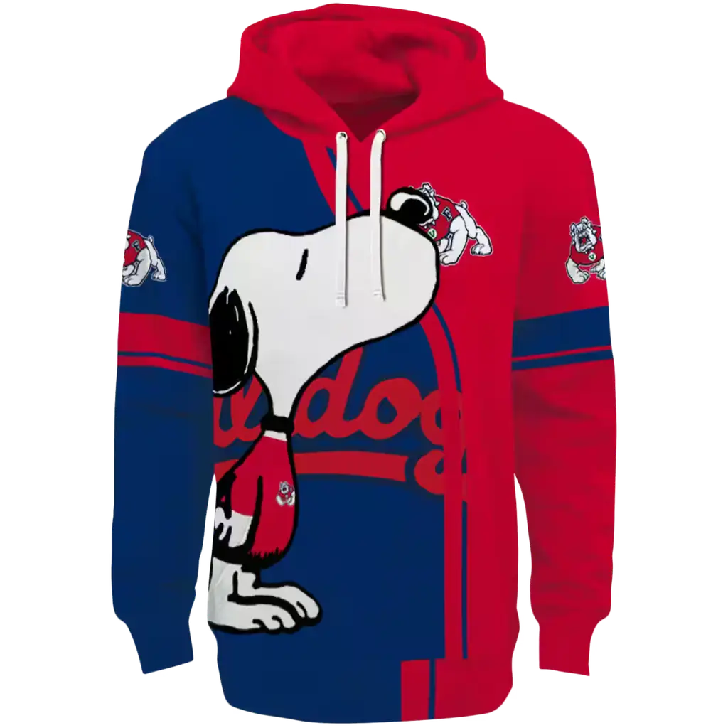 fresno state bulldogs playful snoopy red hoodie best selling fresno state bulldogs playful snoopy red hoodie best selling