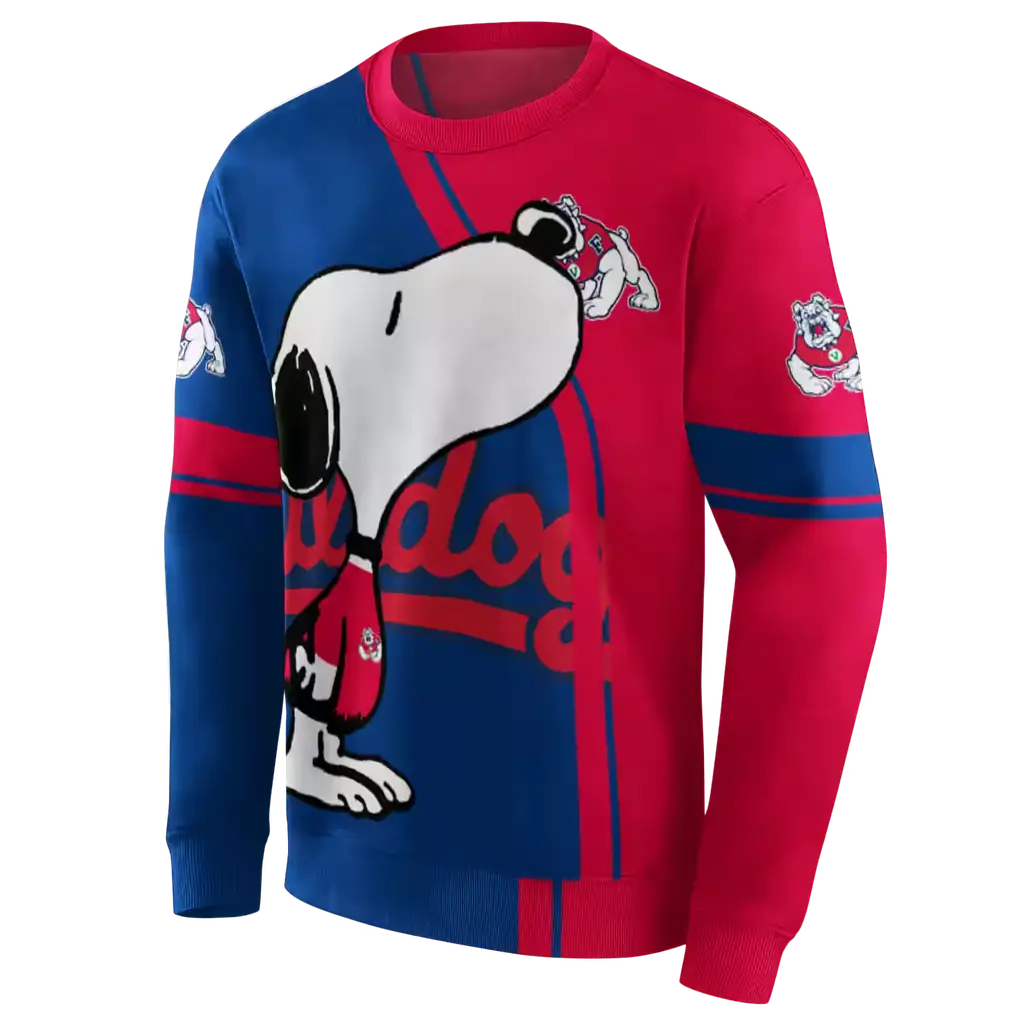fresno state bulldogs playful snoopy red hoodie new arrival fresno state bulldogs playful snoopy red hoodie new arrival