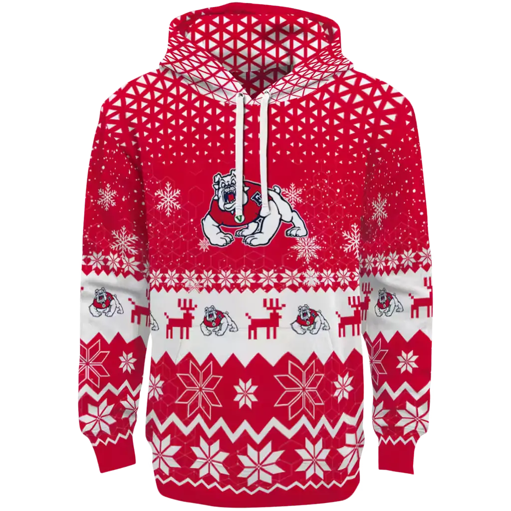fresno state bulldogs reindeer motif red hoodie best selling fresno state bulldogs reindeer motif red hoodie best selling