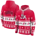 fresno state bulldogs reindeer motif red hoodie best selling
