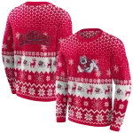 fresno state bulldogs reindeer motif red hoodie best selling