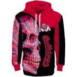 fresno state bulldogs skull motif red black hoodie best selling