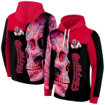 fresno state bulldogs skull motif red black hoodie best selling