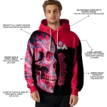 fresno state bulldogs skull motif red black hoodie best selling