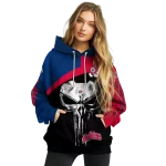 fresno state bulldogs skull punisher blue black hoodie best selling