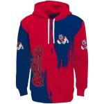 fresno state bulldogs splatter effect red hoodie best selling