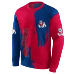fresno state bulldogs splatter effect red hoodie best selling