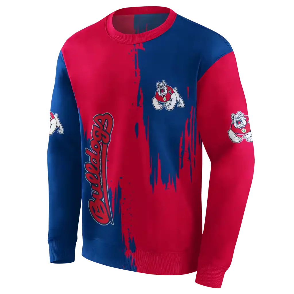 fresno state bulldogs splatter effect red hoodie new arrival fresno state bulldogs splatter effect red hoodie new arrival