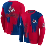 fresno state bulldogs splatter effect red hoodie best selling